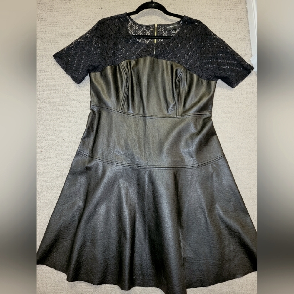 Torrid Lace Faux Leather dress